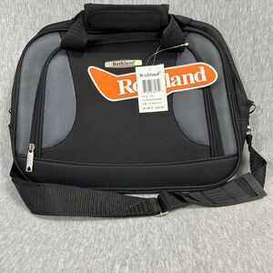 NEW Rockland Luggage Carry On Bag Tote Luggage All Black Canvas ~ 14.5 x 11.5"